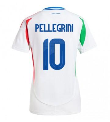 Italien Lorenzo Pellegrini #10 Udebanetrøje Dame EM 2024 Kort ærmer